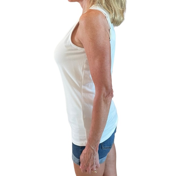 Faconnable white tank top NWT in Size Extra Small. - Picture 2 of 8